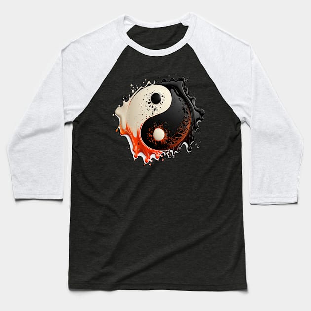 Yin Yang T-Shirt Baseball T-Shirt by Genuine Vintage